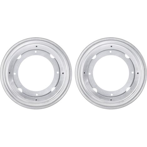 2pcs Paresseux Susan Matériel 8 Pouce Fer Rond Bille (Argent) (1/5)