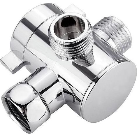 Vanne de dérivation de douche à 3 voies G1/2 pouces séparateur d'eau multifonction adaptateur de douche accessoire pommeau de douche pièce de rechange pour salle de bain (1/5)