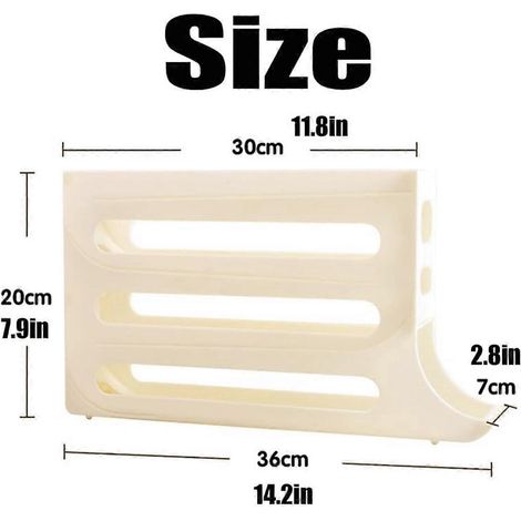 4-stöckiger Eierhalter für den Kühlschrank, cremefarben