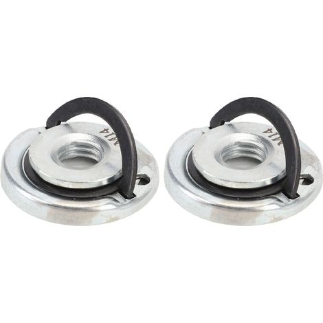 Lot de 2 écrous de rechange autobloquants M14 pour meuleuse d'angle, en acier allié. (1/5)