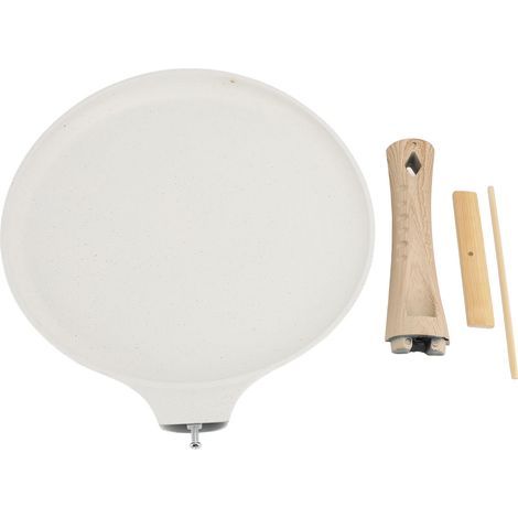 Poêle à crêpes antiadhésive multifonctionnelle intégrée, poêle à crêpes, cuisinière de cuisine Beige 20cm (1/2)
