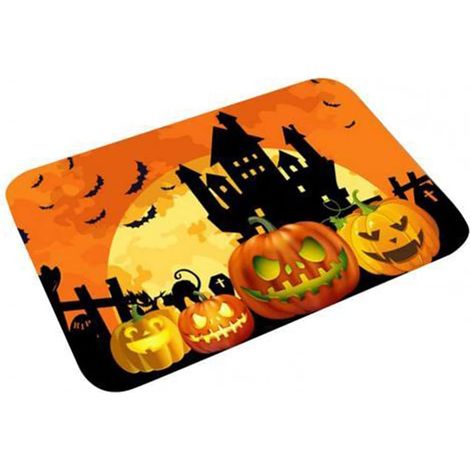 Couverture de paillasson de bienvenue halloween tapis décoratif paillasson tapis de bienvenue de salle de bain antidérapant