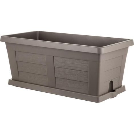 FIORIERA RETTANGOLARE cm 40 x 21,5 x 17 - cappuccino (con sottovaso) - BAMA (1/5)