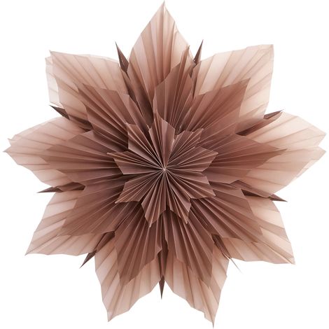 Lámpara colgante de papel Iluminación decorativa navideña estrella copo de nieve rosa Osteran (1/5)