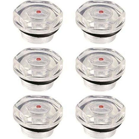 Jauge Niveau d'Huile Compresseur Air Bouchon Indicateur Plastique Filetage 20mm Lot 6 Pièces