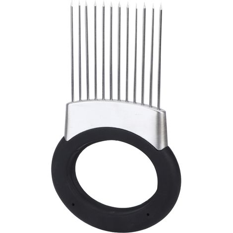 Porte-oignons, coupe-légumes et pommes de terre, fourchette à trancher en acier inoxydable avec désodorisant (1/5)