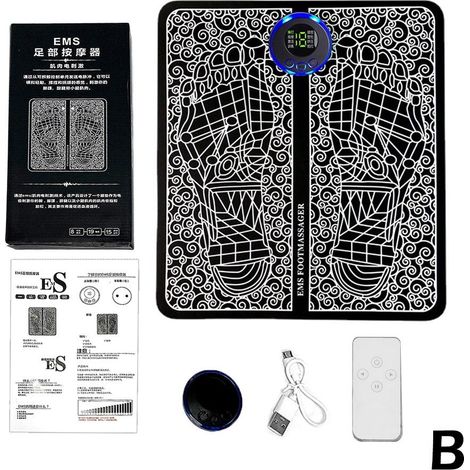 Filiyano-Tapis de massage électrique EMS pour les pieds, stimulateur d'acupuncture pour les pieds, télécommande, taille unique (1/5)