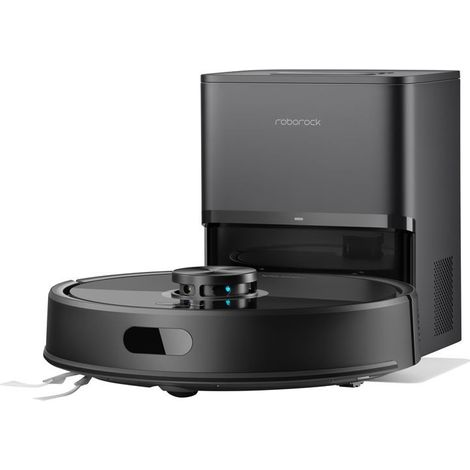Roborock Q7 Pro Max+ Robot aspirateur et laveur 13000 Pa Noir, LiDAR, RockDock Plus