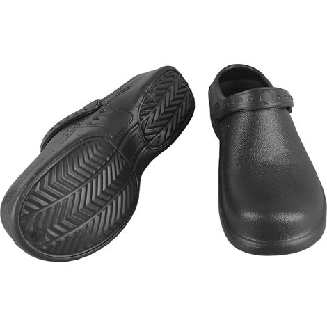 Chaussures de travail homme/femme antidérapantes, couleur unie, mode et loisirs, noires, taille 37 (1/5)