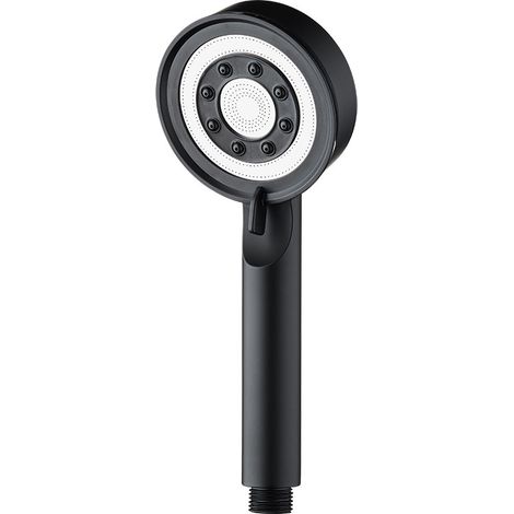 Pommeau De Douche - 5 Modes De Jet - Filtre Anti-Calcaire - Bouton D'Arrêt Instantané - Économie D'Eau - Noir - 1 Pièce (1/5)