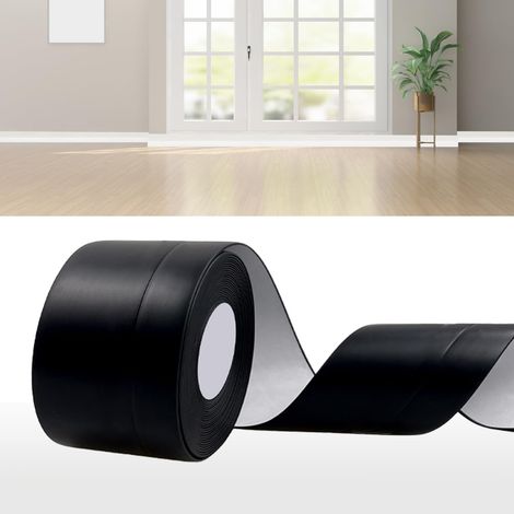 Plinthe Souple Autoadhésive 12m Noir Plinthe PVC Adhesive 50x20mm (1/5)