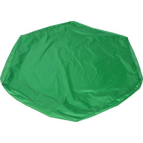 Couverture de bac à sable hexagone bac à sable jouets de sable couverture couverture de piscine étanche avec cordon de serrage pour jardin extérieur vert (1/5)
