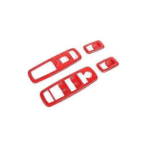 Stück rote Abdeckungen für die Fensterheber-Innenverkleidung für RAM 2010-2017/Charger Durango 2011-2021 (1/5)