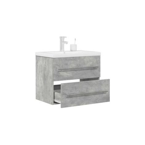 Ensemble de meubles de salle de bain 2 pcs gris béton