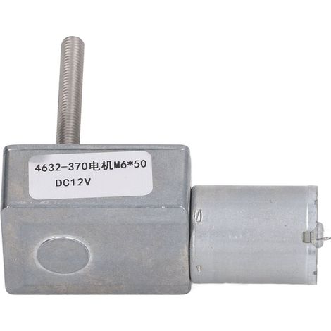 12-V-Gleichstrom-Schneckengetriebemotor, 1 U/min, mit automatischer Verriegelung, M6-Gewindewelle, Drehzahlminderer, drehbarer Kopf, kompakter Elektromotor für Heimwerkerprojekte (1/5)