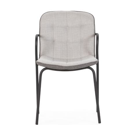 MARLO - Lot de 4 Chaises pieds en métal Gris (1/5)