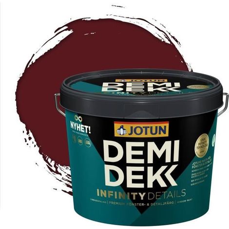 Peinture Bois - JOTUN - Lasure Opaque Satinée - RAL 3005 - Rouge Vin - 3L (1/2)