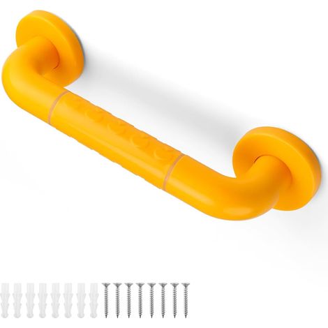 Barre D'appui WC, PARFCO 30CM Antidérapant Barre de Maintien Douche, Brille La Nuit, Barres D'appui de Salle de Bain(jaune) (1/5)