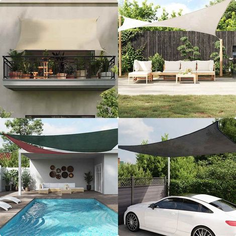 Voile d'ombrage 160 g/m² Rouge 4/5x3 m PEHD (1/5)