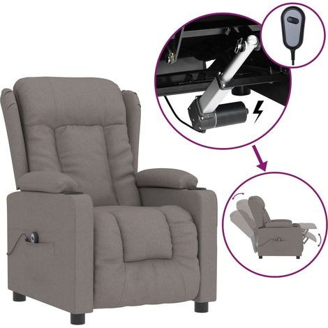 Maison Exclusive - Relaxsessel Elektrisch Taupe Stoff