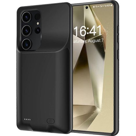 Kompatibel mit Samsung Galaxy S25 Ultra. TPU-Ladehülle mit einem wiederaufladbaren externen 6500-mAh-Akku. (1/5)