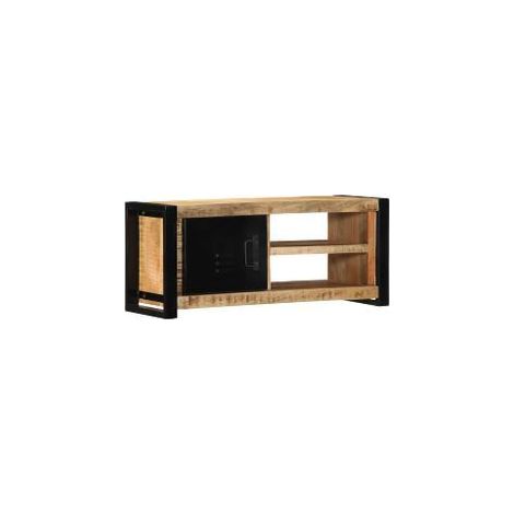 Meuble TV 80x30x35 bois massif de manguier brut (1/5)