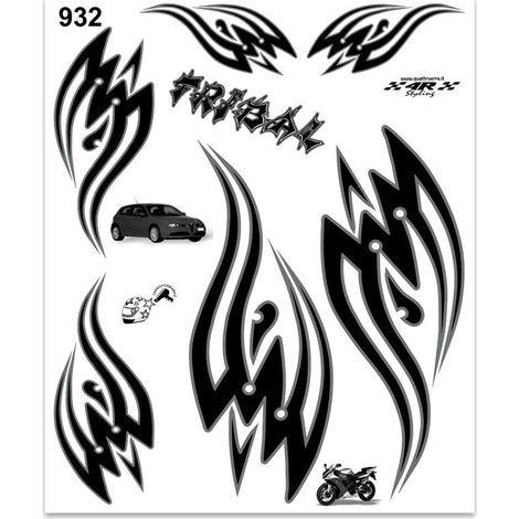 Adesivi Stickers Giganti Tribale 24 x 20 cm (1/4)