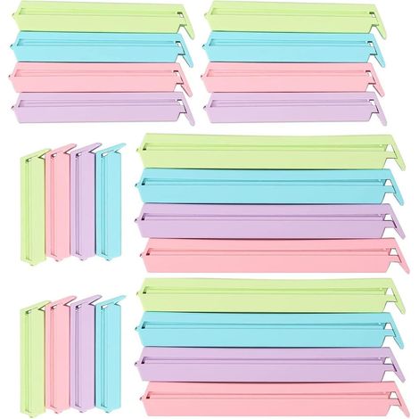 BEBUSINGOTO 24 Pièces Alimentaire D'étanchéité Clips, Fermeture Cuisine Clips, Clips pour Sachet, Pince Alimentaire Plastique, Pince Sachet Cuisine, Clip Fermeture Sachet, Clip Fermeture Sachet Alime (1/5)