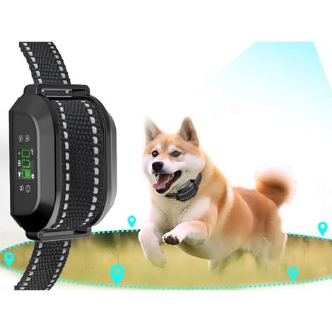 Clôture anti-fugue sans fil GPS pour chiens, système de confinement électrique pour animaux de compagnie, portée du signal jusqu'à 2 000 m, collier de dressage GPS portable (1/4)