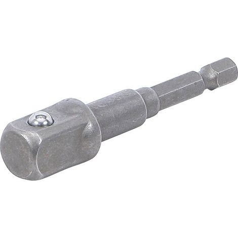 Adaptateur Perceuse Empreinte Six Pans 6,3 mm sur Carré 12,5 mm - Compatibilité et Robustesse, Acier - D-Work
