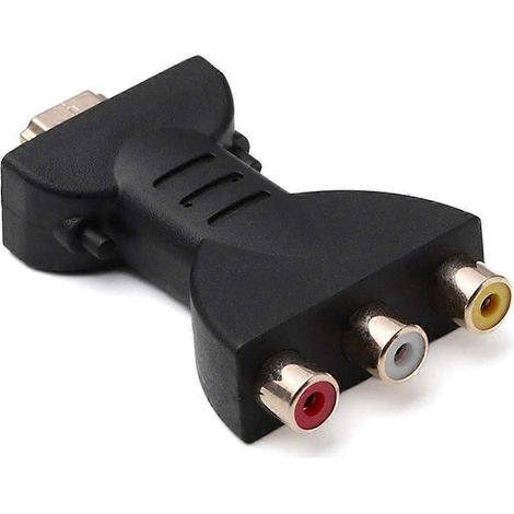 Adaptateur HDMI vers RCA, convertisseur vidéo AV HDMI mâle vers 3 RCA femelles, compatible avec les téléviseurs HD et les lecteurs DVD, lot de 2. (1/5)
