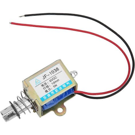 JF-1038 5N 6V DC Elektromagnet, Zug-Druck-Solenoid, 10mm Hub