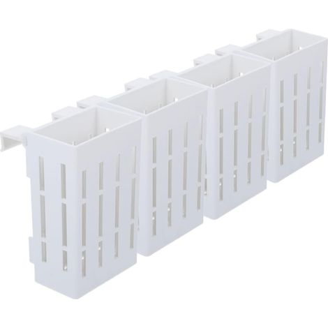 Pots suspendus en plastique blanc pour plantes aquatiques, lot de 4, avec trous aquarium (1/5)