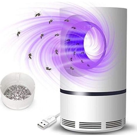 Lampe anti-moustiques, lampe anti-insectes USB améliorée à 360°, lampe anti-moustiques photocatalytique ultraviolette