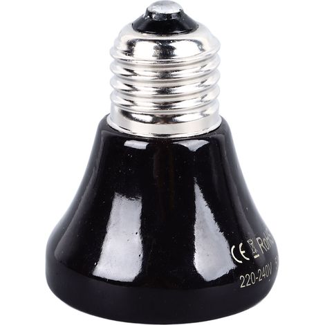 Lampe chauffante pour reptiles, émetteur de chaleur en céramique, sans émission de lumière, pour poules, chats et perroquets, 50 W (1/5)