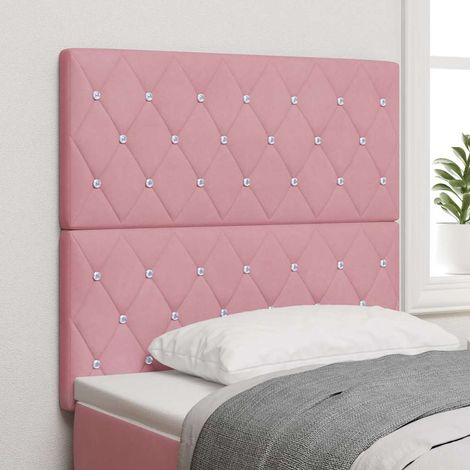 Kopfteil Rosa 90 cm Samt