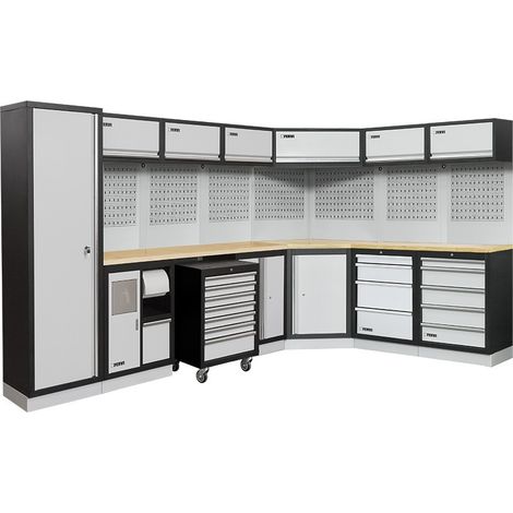 CONJUNTO MUEBLES MODULARES PARA TALLER GARAJE RACING ESQUINA FERVI A007H