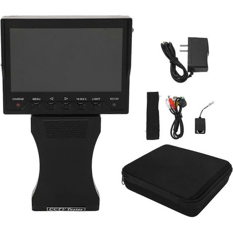 CCTV-Tester mit LCD-Kamera, HD-Analog-Videomonitor, VGA-Eingang, 12 V DC-Ausgang, 10,9 cm (4,3 Zoll), 100–240 V, US-Stecker
