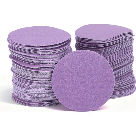 Papier de verre imperméable violet à scratch de 3 pouces, 160 feuilles par paquet, grain mixte 60-10000, convient au travail du bois ou au ponçage automobile. (1/5)