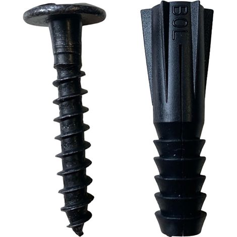 Kit montaje barras de seguridad, 10 tornillos de acero y 10 tacos, blister