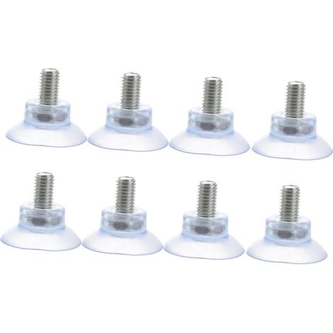Lot De 8 Ventouses Pvc Transparentes 8x13 Cm Écrou à Vis, Ventouses En Plastique Résistantes Anti-collision, Pour Meubles Et Surfaces Lisses, Usage Domestique Et Organisation
