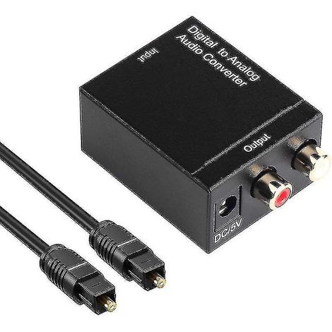 Convertisseur audio numérique-analogique optique (SPDIF/Toslink) et RCA (G/D) - (1/3)