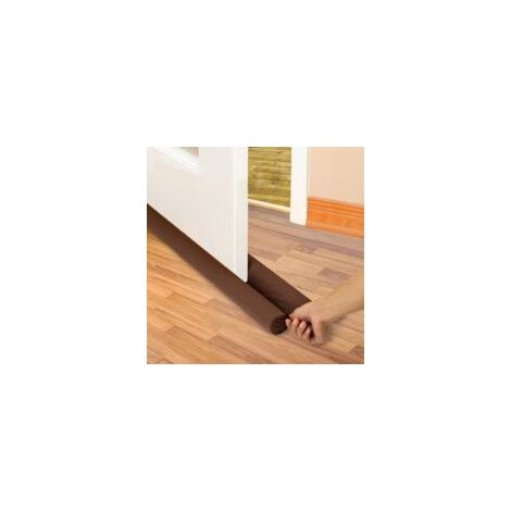 Frangivento per sottoporta, 80 cm cotone, marrone-rosso, tagliabile su misura, antivento, antiluce, insonorizzante - Crezuo