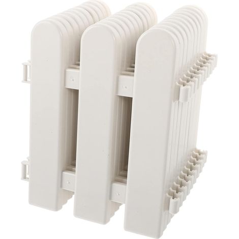 JSSEVN - 10 small white garden fences, 20 x 17 cm, decorative garden fences, flower beds, plant borders, landscape edging fence (1/4)