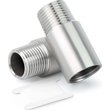 2 Pièces Raccord Mamelon Tuyau 100mm 3/4" Femelle x 3/4" Mâle BSP en Acier Inoxydable 304 pour Fixation de Tuyau (1/5)