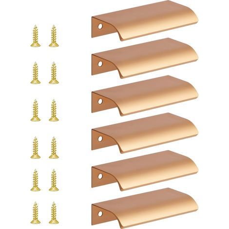 unsichtbare, flächenbündig montierte Schrankgriffe für Schubladen und Türen, 64 mm Mittenabstand. (1/5)