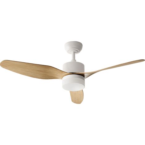 Ventilador de techo con luz con control de velocidad y ajuste de la intensidad luminosa marrón claro Anderson