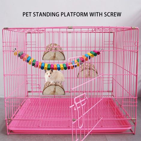 Plateforme en bois longue pour hamster, écureuil, oiseau, perroquet, perchoir pour animaux de compagnie (1/5)
