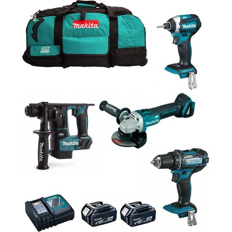 MAKITA Kit 18V MSB4P2A (DHR171 DGA504 DDF482 DTD154 2 x 5,0 Ah DC18RC Trolley) (1/5)