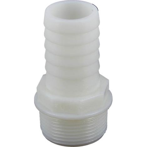 Raccord cannelé polyamide mâle 33x42 pour tuyau 32 mm